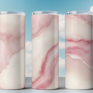 Blush Pink & Marble 20oz Skinny Tumbler Wrap – Digital Down