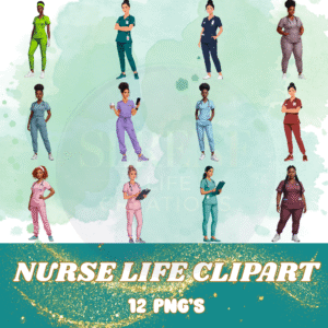 Nurse Life Clipart Bundle - Versatile Digital Illustrations for Healthcare Professionals
