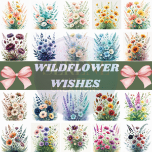 Wildflower Wishes Clipart Bundle - Stunning Floral Illustrations for Creative Projects