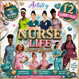 Nurse Life Clipart Bundle - Versatile Digital Illustrations for Healthcare Professionals