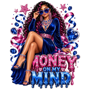 Money on My Mind Blue Glam PNG Free Download COMMERCIAL USE !!