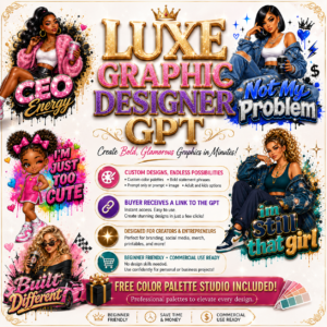 Luxe Graphics Designer GPT — AI Prompt GPT  for Bold T-Shirt, DTF & Sublimation Graphics | Instant Download