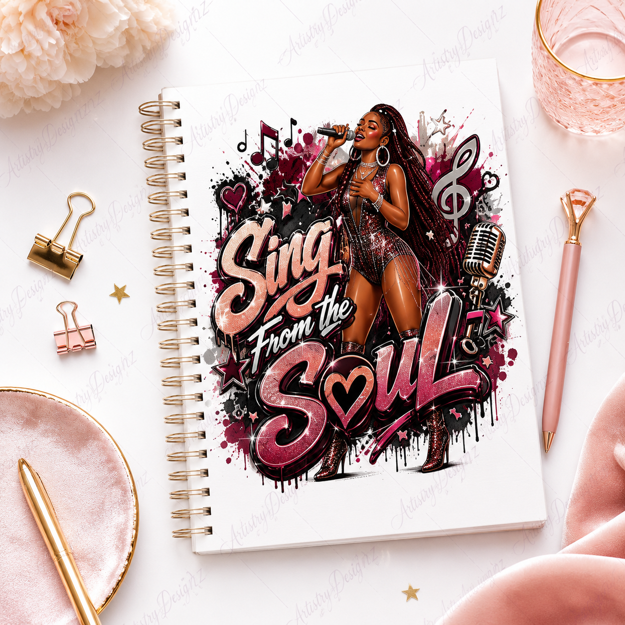 Urban Glam Songstress Divas PNG Bundle, Singer Sublimation Clipart, Music Diva Graphics, Commercial Use Digital Download - Image 5