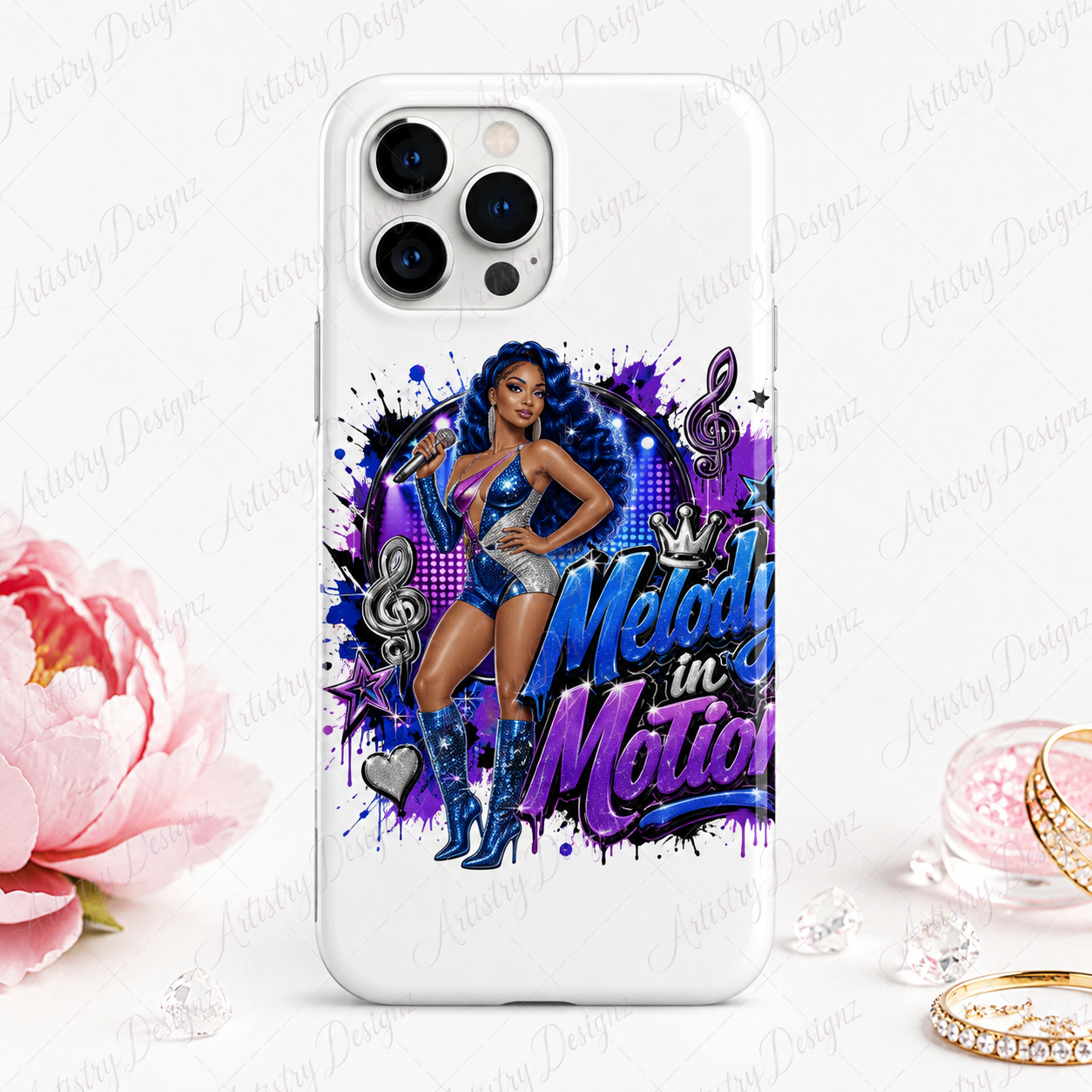Urban Glam Songstress Divas PNG Bundle, Singer Sublimation Clipart, Music Diva Graphics, Commercial Use Digital Download - Image 7