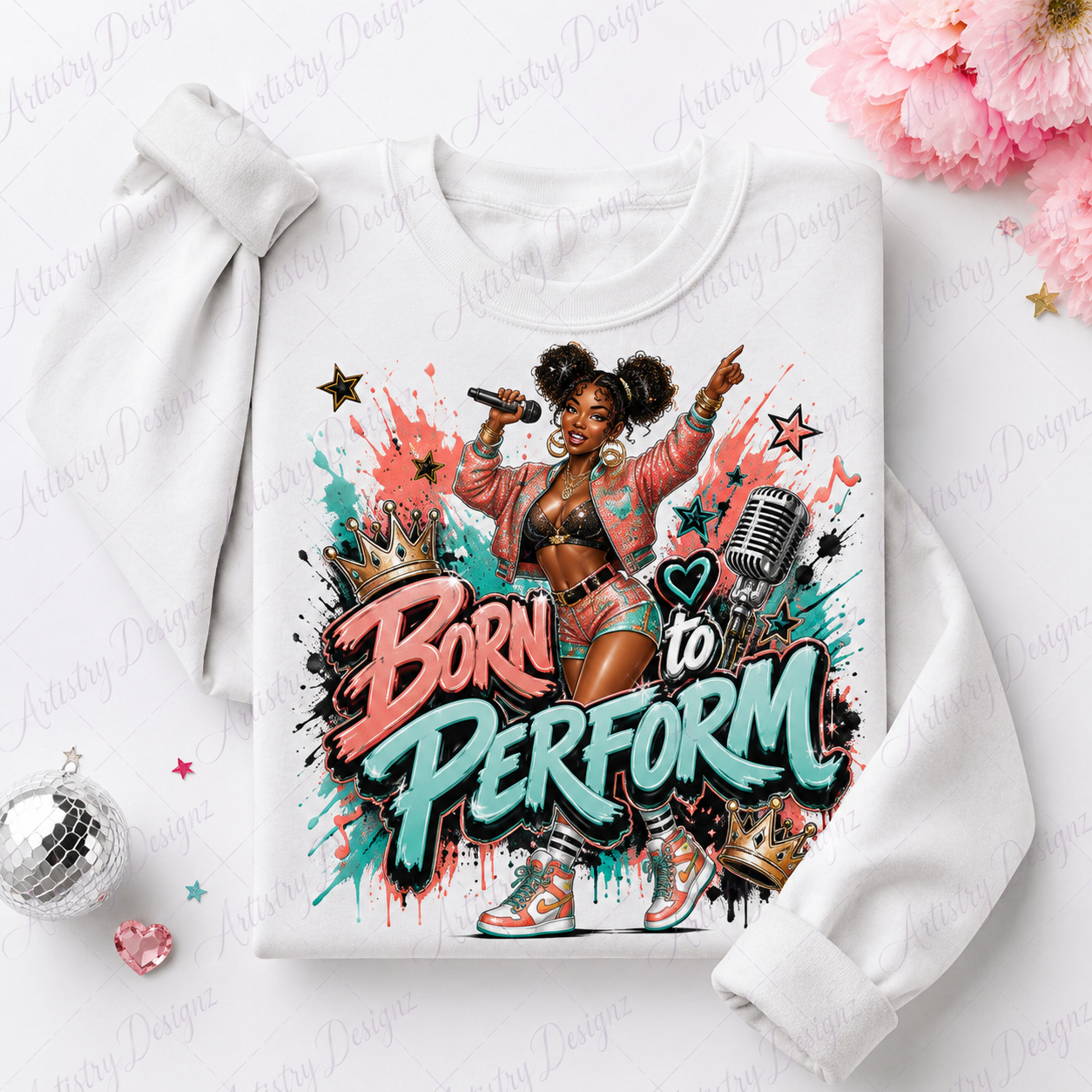 Urban Glam Songstress Divas PNG Bundle, Singer Sublimation Clipart, Music Diva Graphics, Commercial Use Digital Download - Image 8