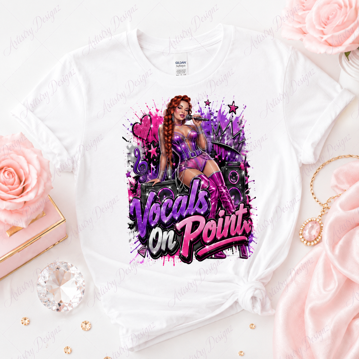 Urban Glam Songstress Divas PNG Bundle, Singer Sublimation Clipart, Music Diva Graphics, Commercial Use Digital Download - Image 9