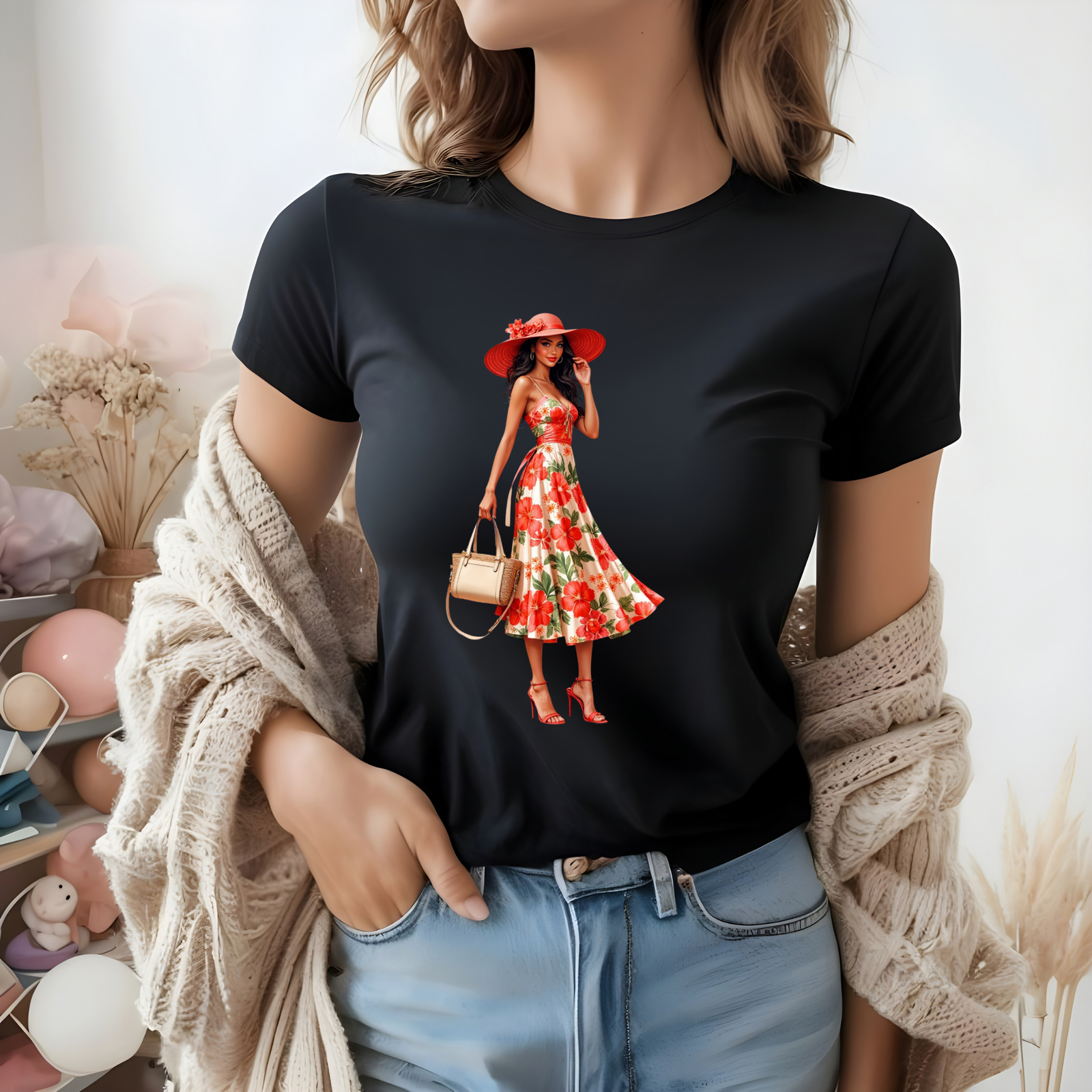 Kentucky Derby Woman Clipart Bundle, Floral Fashion PNGs (Digital Download) - Image 5