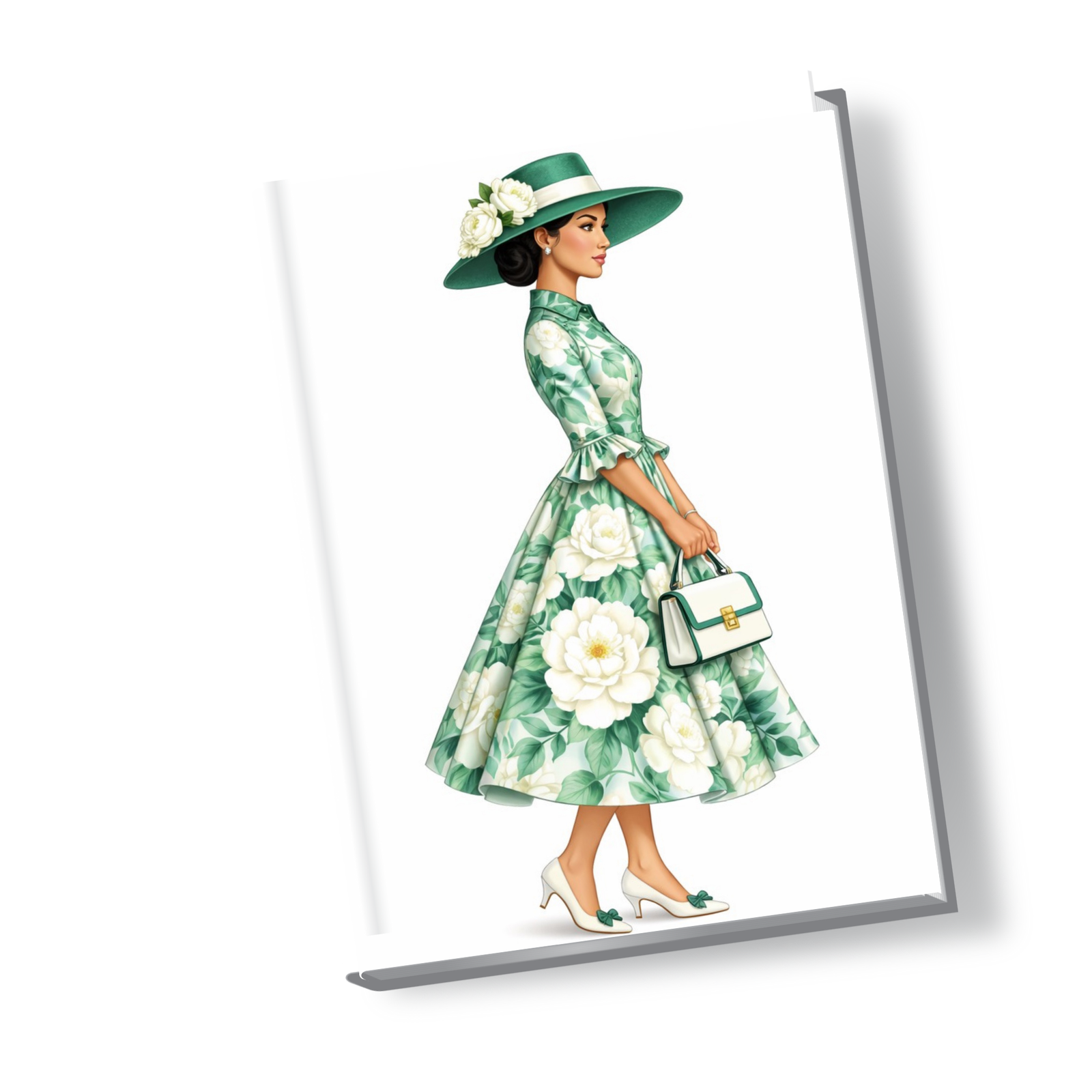 Kentucky Derby Woman Clipart Bundle, Floral Fashion PNGs (Digital Download) - Image 6