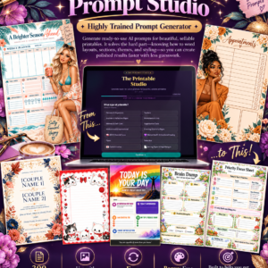 The Printable Prompt Studio – AI Prompt Generator for Planners, Worksheets, Printables and More.